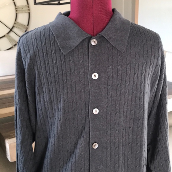 Ping Collection Gray Button Up Sweater NWTS - Picture 2 of 8